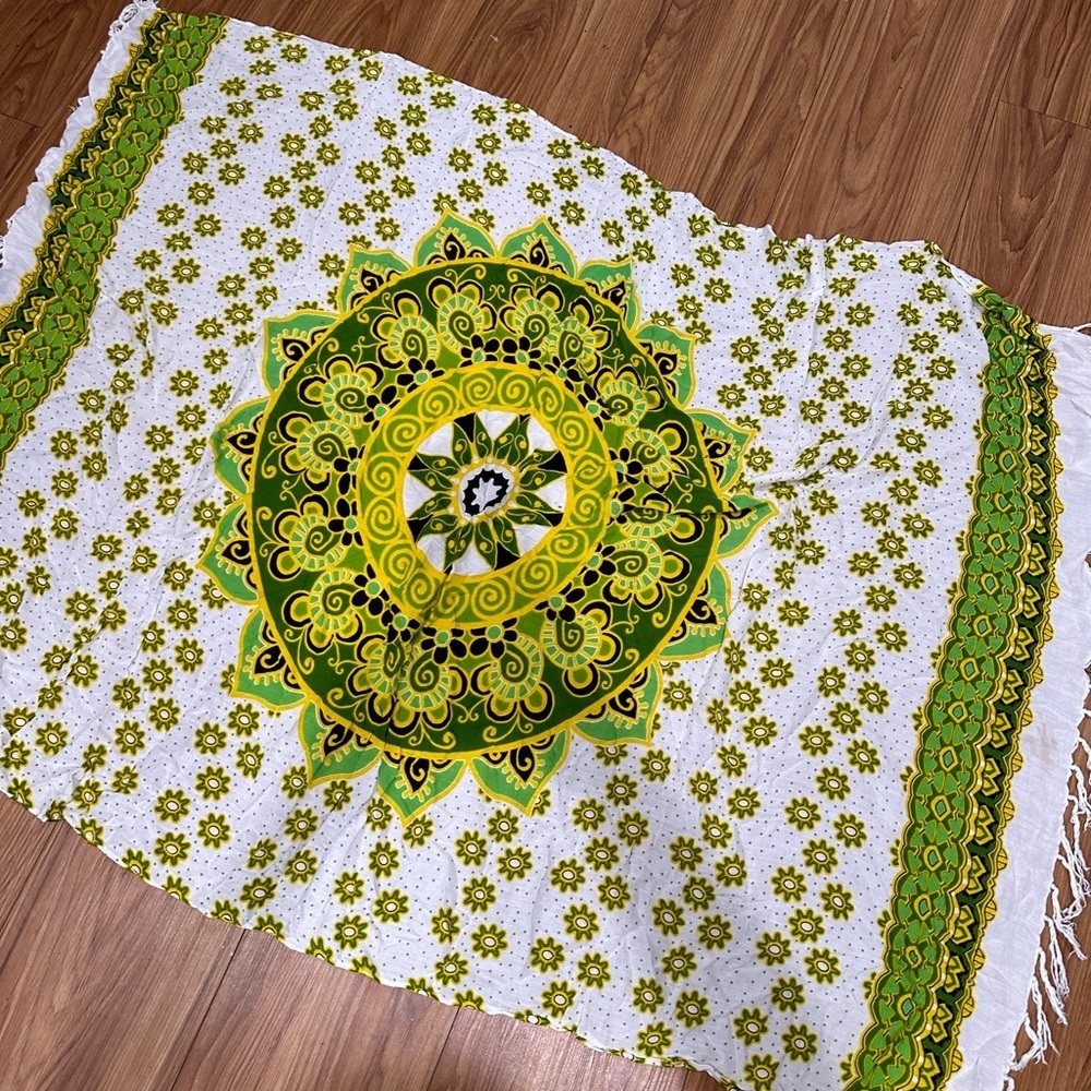 Vintage Sarong or table cloth beach blanket​